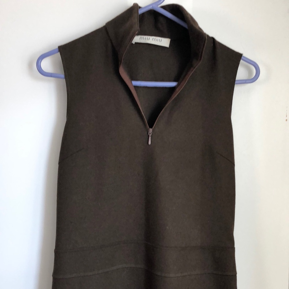 Miu Miu Vintage Sleeveless Wool Maxi Dress